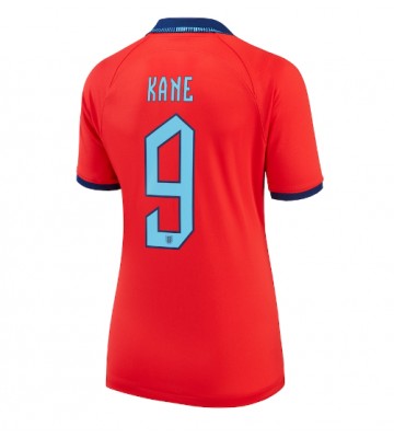 Anglia Harry Kane #9 Koszulka Wyjazdowych Kobiety MŚ 2022 Krótki Rękaw